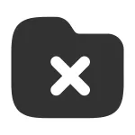 Folder X SVG Icon